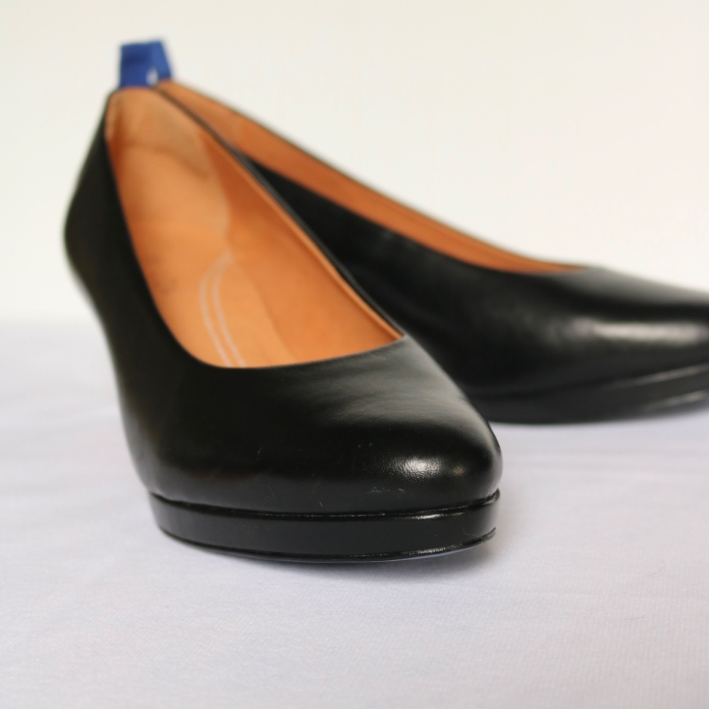 Dr Liza Sneaker Pump Black Leather Heel Women's 5.5 W Brazil - Picture 5 of 8